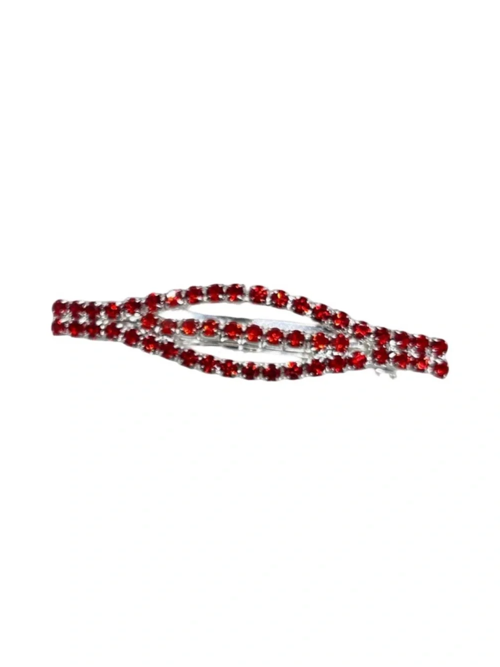 Red Rhinestone Hair Clip Barrette FINAL PRICE DROP